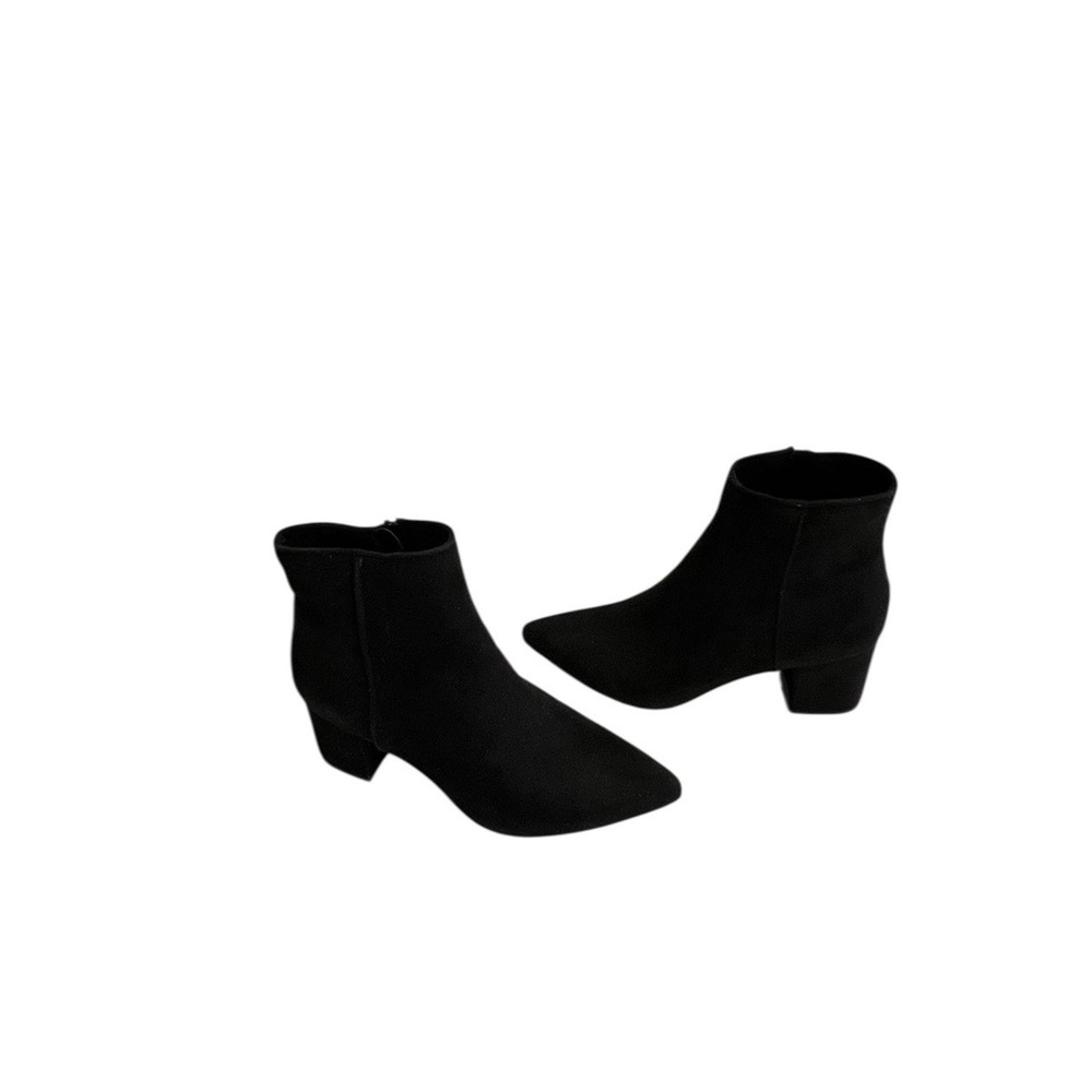 Steve madden banner black Faux Suede ankle boots Booties BAN01S1 Size‎ 5 New